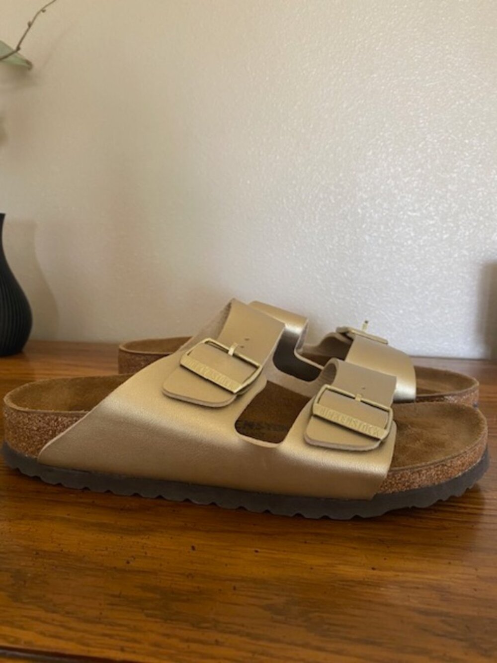 Gold Birkenstocks